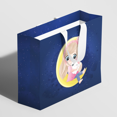 Custom Paper Bag Aseptic Your Logo Jewelry Gift Craft Box Shopping Bag Comes With Handle
